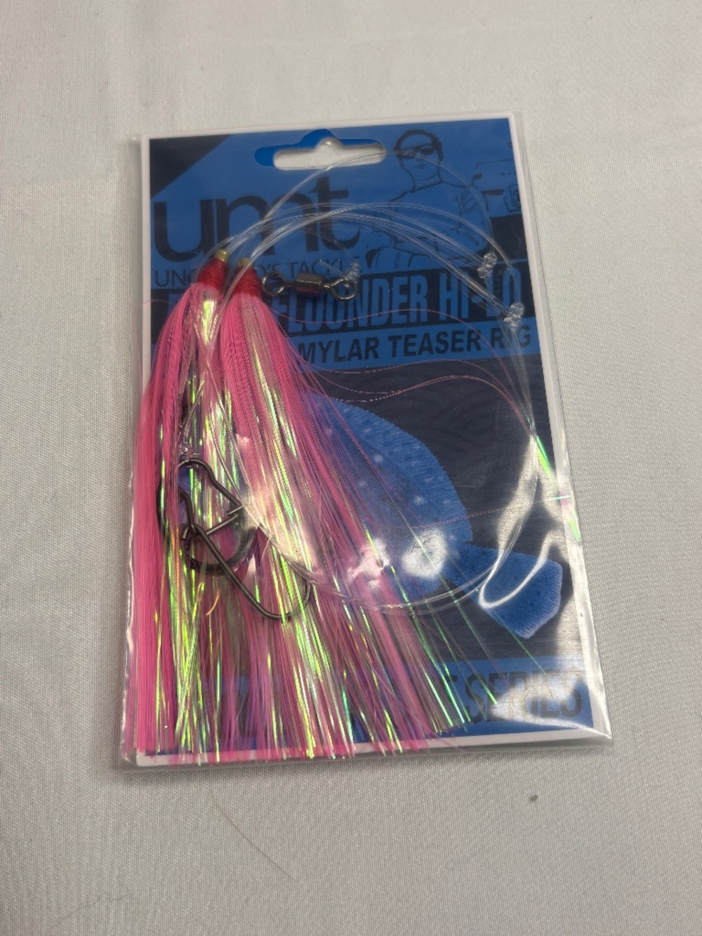 Uncle Mo's Tackle High Low Pink Mylar Teaser Fluke & Flounder Rig UMT-FF-MLR-PK-